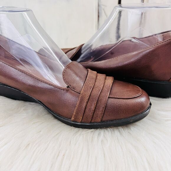 LifeStride Velocity Brown Vegan Leather Memory Foam Comfort Dress Shoes - 8M - Picture 4 of 8